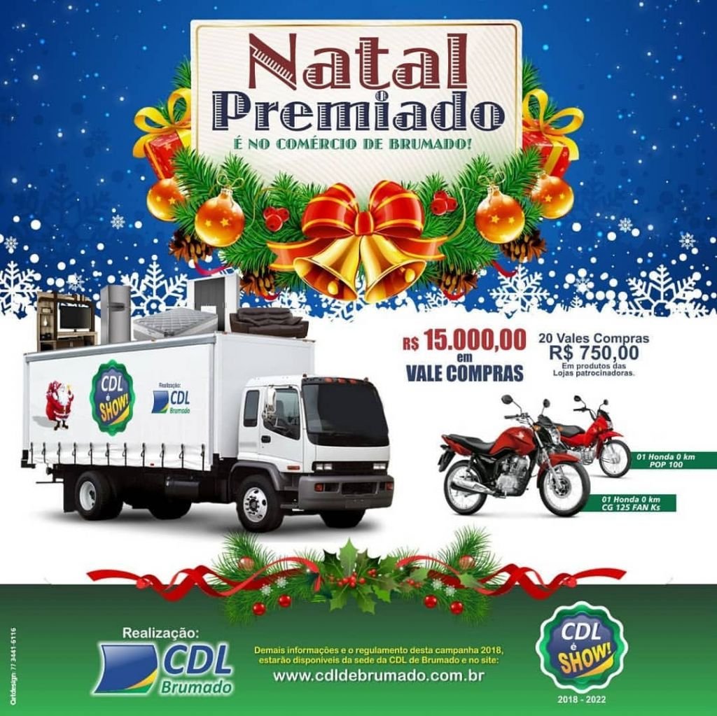 NATAL PREMIADO É NO COMÉRCIO DE BRUMADO