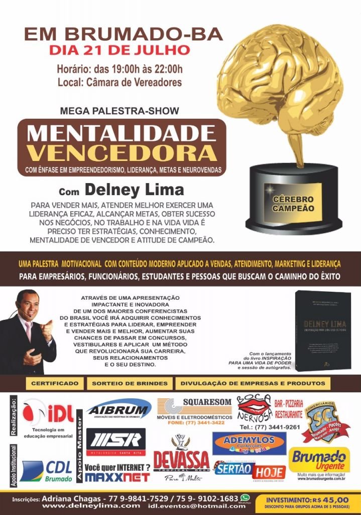 Mega Palestra-Show Mentalidade Vencedora com Delney Lima