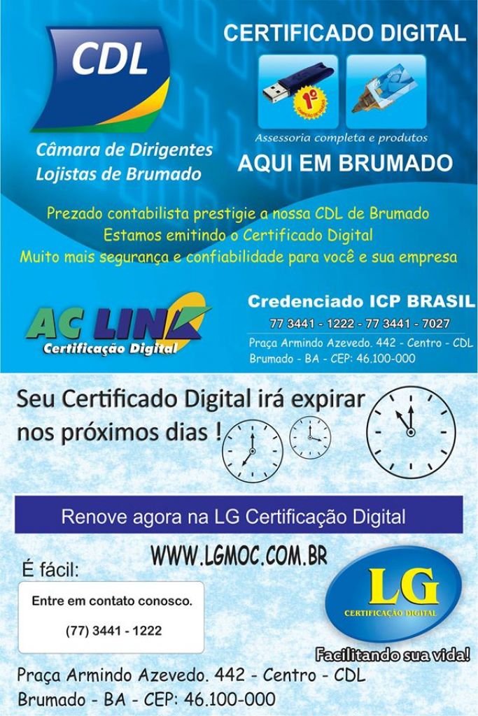 Certificado Digital aqui em Brumado!