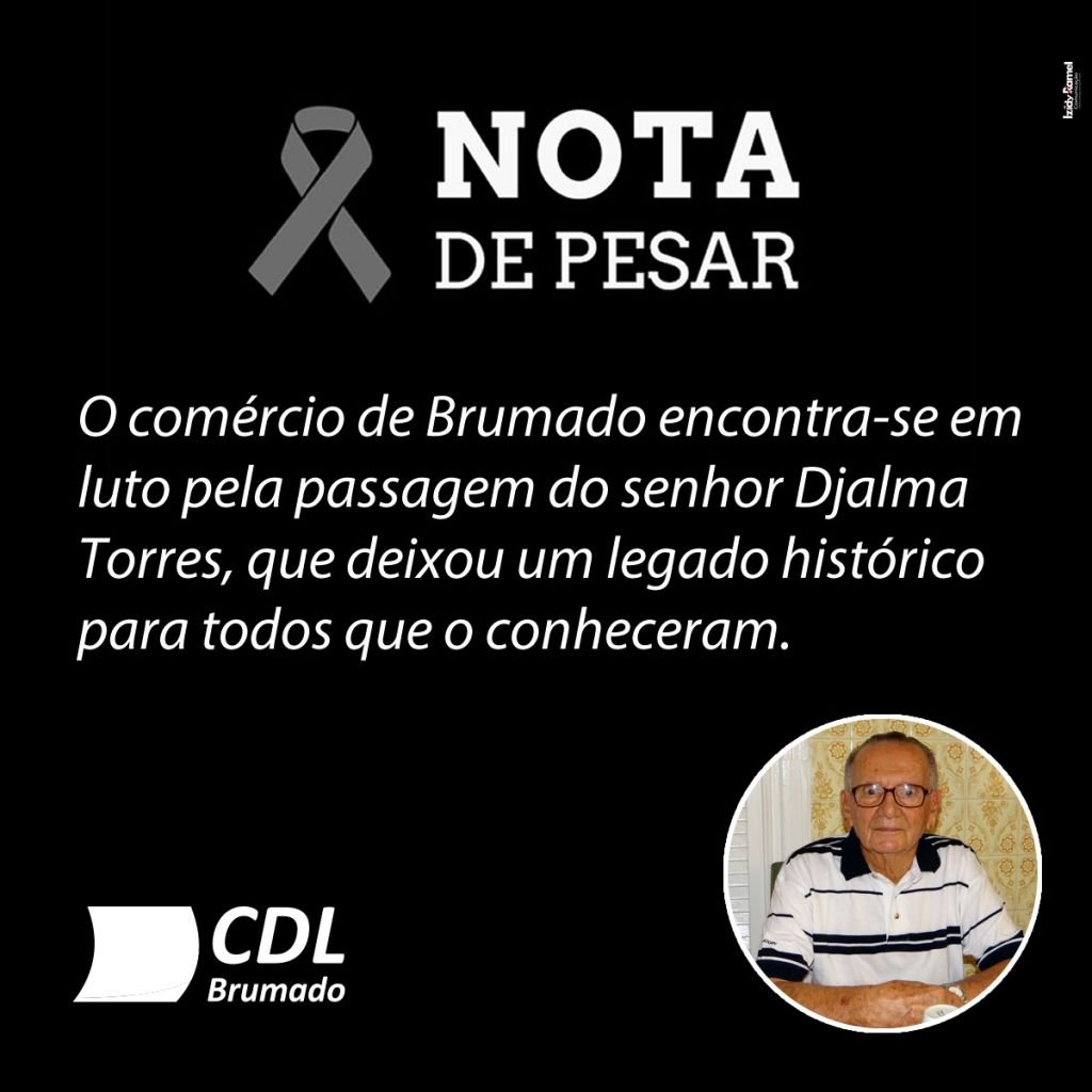 É com pesar que comunicamos o falecimento do senhor Djalma Torres.