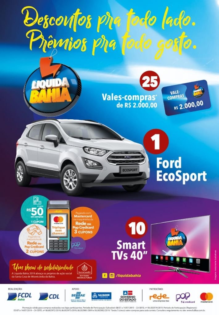 Começa Amanhã 05/07 e vai até o dia 14/07, a LIQUIDA BAHIA, a maior promoção do varejo baiano.