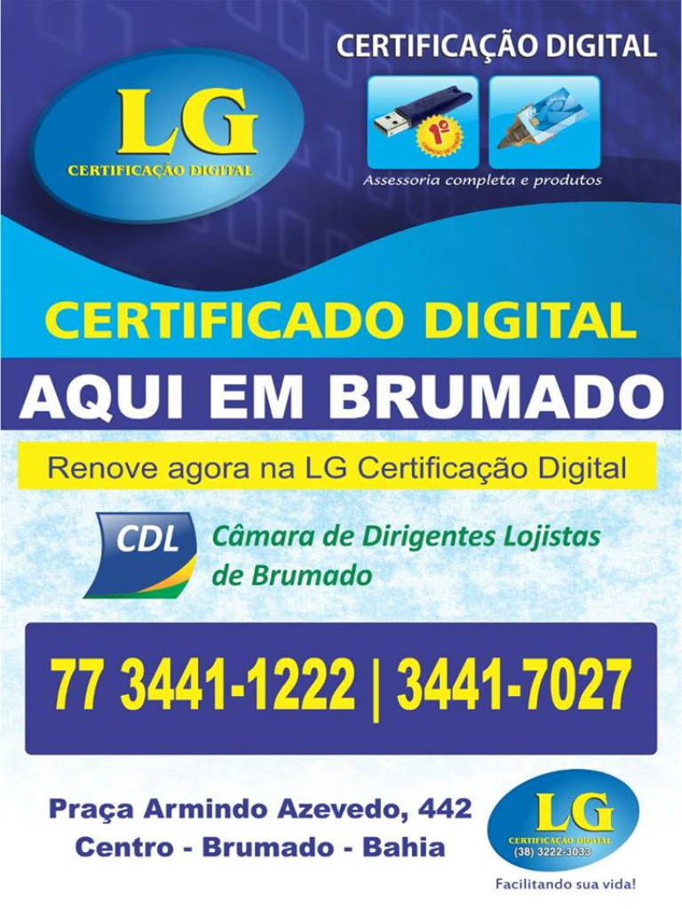 Certificado Digital aqui em Brumado!