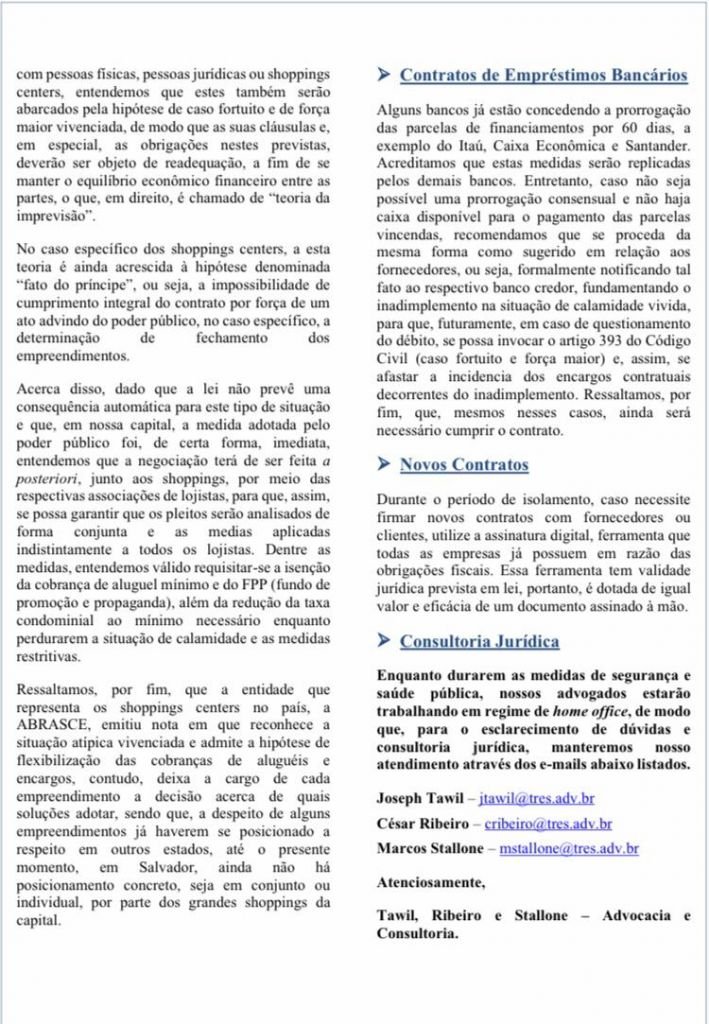 “ORIENTAÇÕES SOBRE OS ASPECTOS GERAIS DA CRISE”